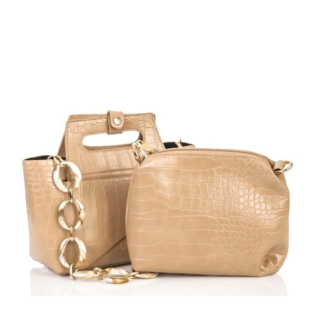 Alligator Style Bag/Clutch Chunky Chain
